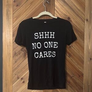 Black t-shirt with sassy text